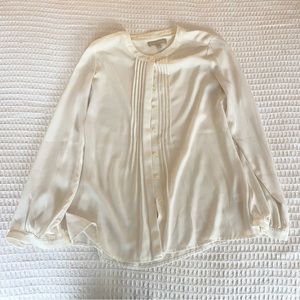 Banana Republic cream semi sheer blouse size Small